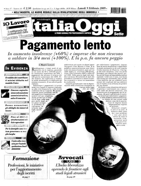 Italia oggi : quotidiano di economia finanza e politica